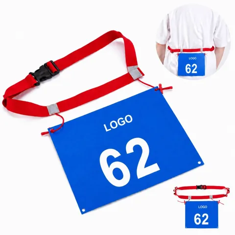 Heavy Duty Triathlon Race Number Belt with 6 Gel Loops