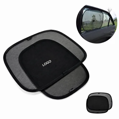 Car Window Sunshade Mesh Pair, Static Cling Heat Blocker