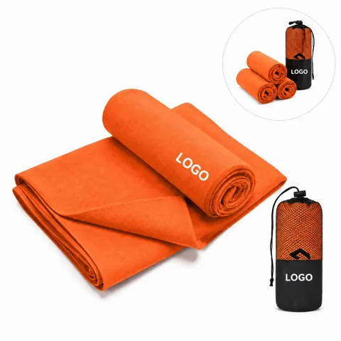 Ultra Absorbent Microfiber Sports Towel with Mesh Bag Hook