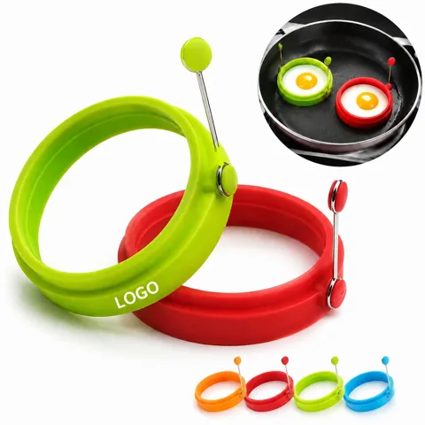 Silicone Egg Rings with Cool-Touch Handles, BPA-Free
