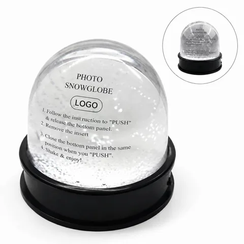 Custom Clear Plastic Snow Globe Decorative Ornament