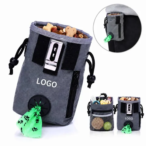 Pet Training Treat Pouch with Zippered Phone Pocket