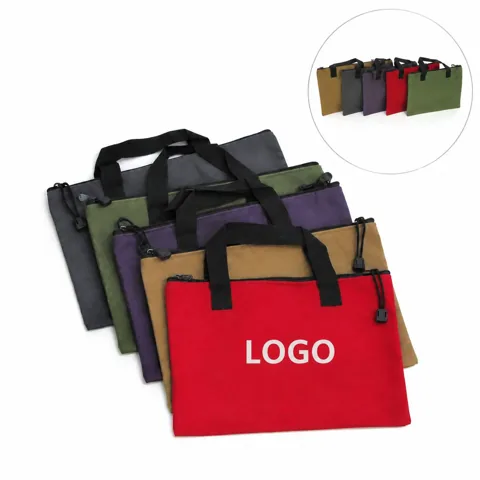Heavy Duty 16 oz Canvas Tool Pouch with Zipper for Work