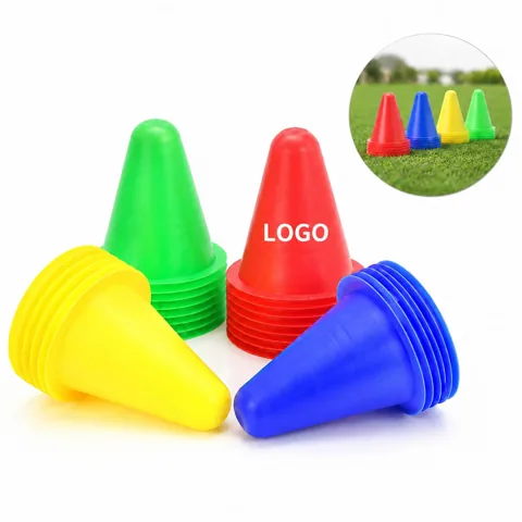 Sports Training Plastic Cones with 4 Holes for Grass Staking