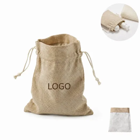 Natural Jute Drawstring Pouches Eco Friendly Reusable Gift