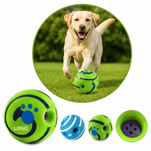 Giggle Fetch Sound Ball Dog Toy with 6 Clutch Pockets