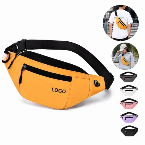 Secure Triple Pocket Waist Pack Water-Resistant
