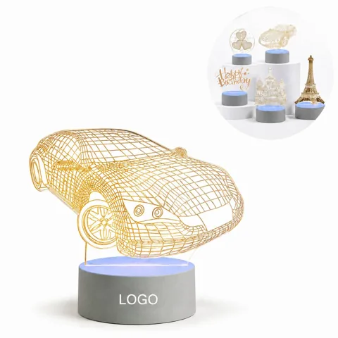 3D Illusion Acrylic LED Night Light for Cozy Home Decor
