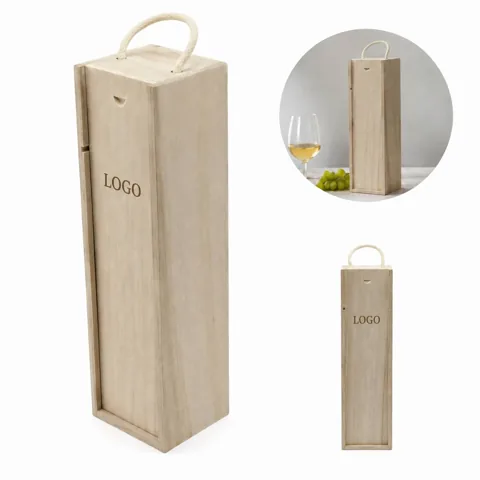 Personalized Engravable Wooden Wine Gift Box with Keepsake