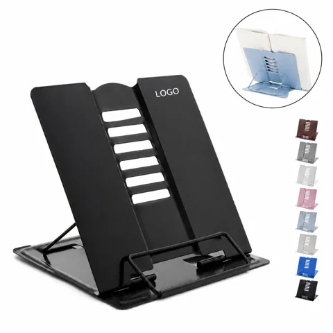 Foldable Metal Book Stand with Hands-Free Design