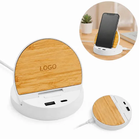 Custom Fast Wireless Charging Stand Phone Holder with Type-C