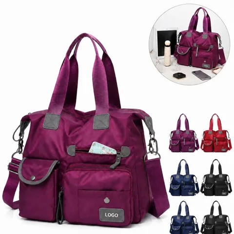 Water Resistant Nylon Tote Bag with Heavy Duty Hardware