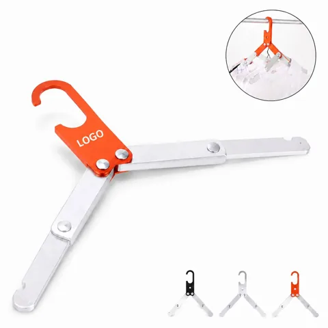 Compact Aluminum Foldable Travel Hanger for Suitcase Space