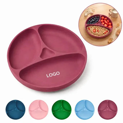 Baby Suction Plate Set Non-Slip Silicone Toddler Dinnerware