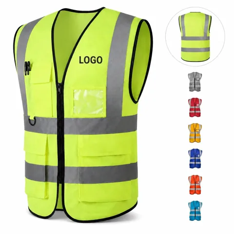 Custom Hi Vis Safety Vest with Reflective Stripes
