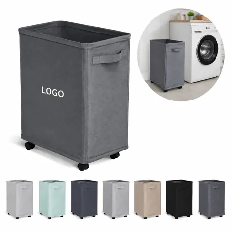 Portable Collapsible Wheeled Laundry Hamper Storage Bin