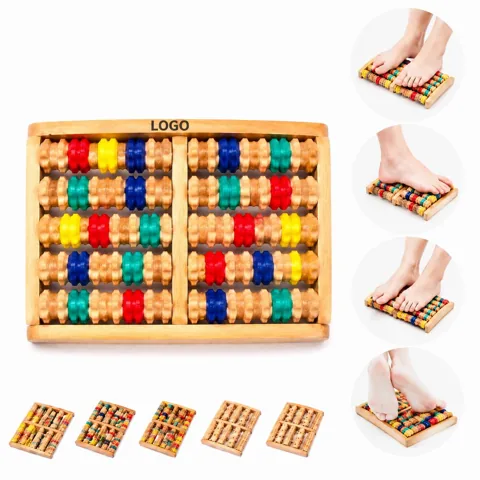 Natural Wooden Foot Roller for Plantar Fasciitis Pain Relief