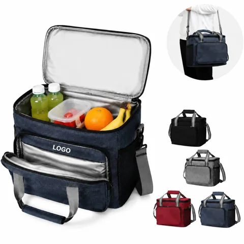 Portable Insulated Lunch Carrier, Leak-Resistant 600D
