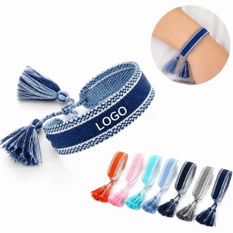 Artisan Tassel Wrap Bracelet, Adjustable Sliding Knot