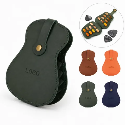 Personalized Guitar Pick Case Holds 18 Picks, Music Stand