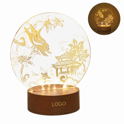 Custom Acrylic Night Light with Switch, Personalized Decor