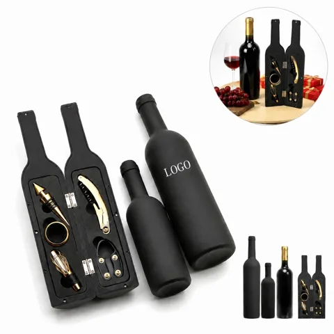 Wine Gift Set with Stainless Steel Corkscrew and Stopper