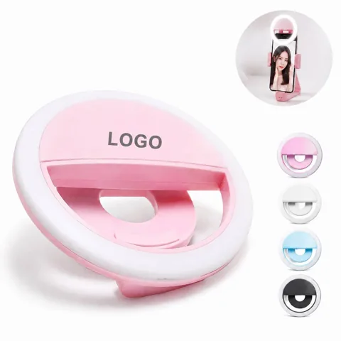 Portable Clip On LED Selfie Light Rechargeable 3 Modes