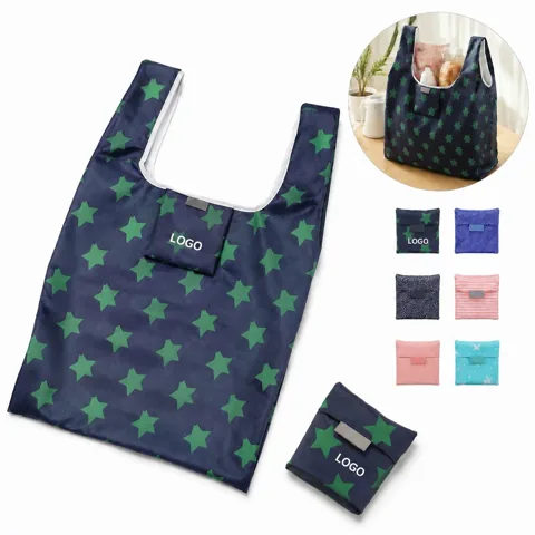 Compact Foldable Reusable Eco Tote with Pouch