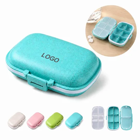 Eco-Friendly Wheat Straw Pill Organizer for Daily Medication