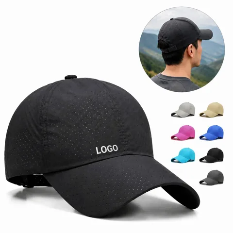 Ventilated Mesh Baseball Cap Lightweight Quick-Dry Summer