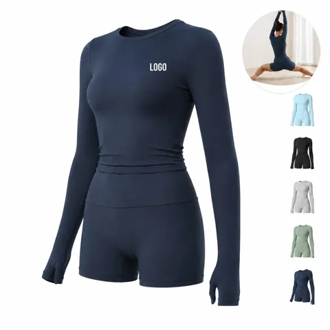 Women Long Sleeve Yoga Top Breathable Stretchy