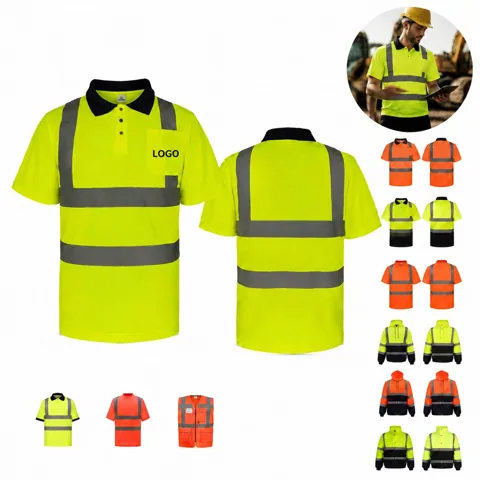 Hi Vis Reflective Work Tee for Night Safety, Moisture
