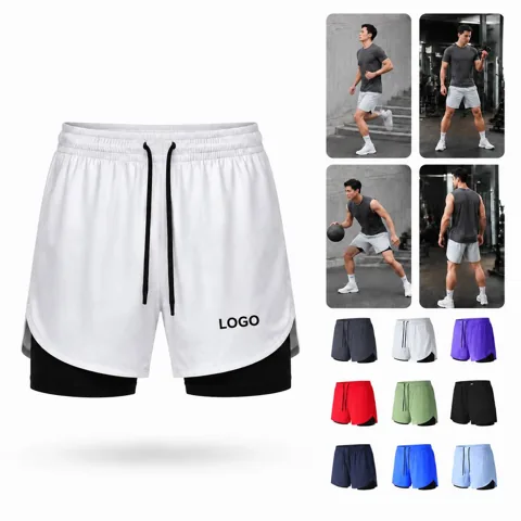 Men's Drawstring Waist Athletic Training Shorts for Sports