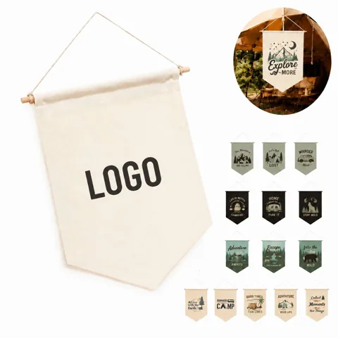 Outdoor Camping Bunting Decoration, Heavy Duty Canvas
