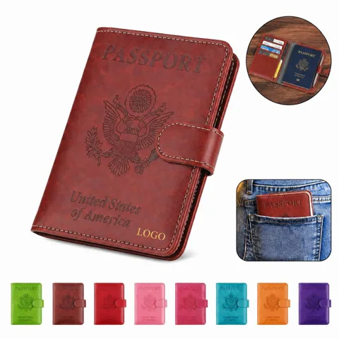 Travel Passport Organizer Wallet with Multiple Card Slots