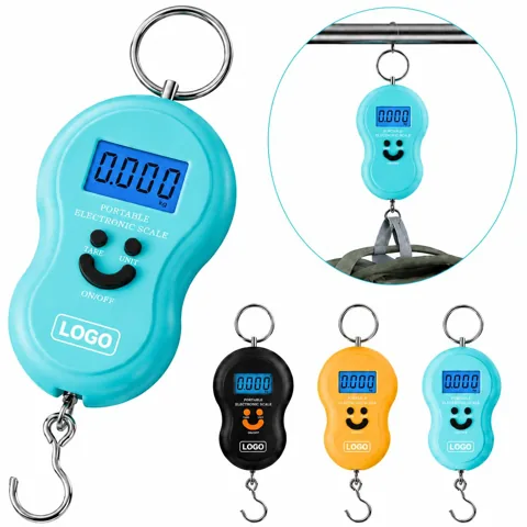 Compact LCD Digital Hanging Scale with Hook and Keychain