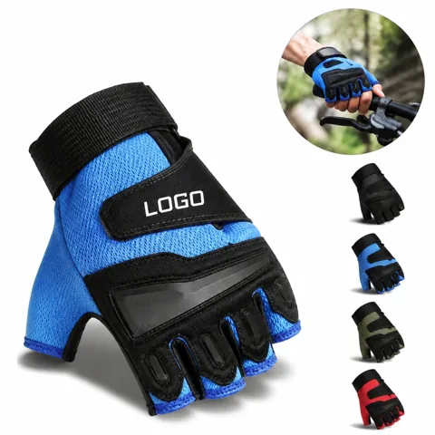 Half Finger Gym Gloves Breathable Microfiber for Workout