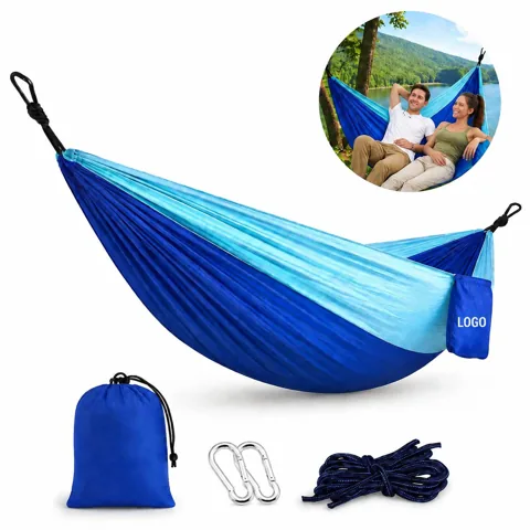 Double Camping Hammock 210T Parachute Nylon Portable 500lb
