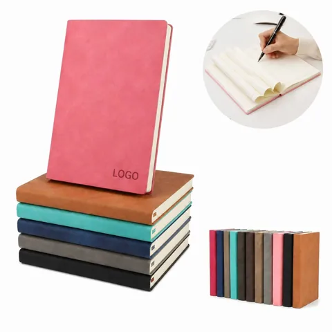 Vintage PU Leather Journal Notebook, A5 Lined Sketchbook