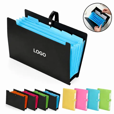 Expandable Plastic Accordion Document Organizer