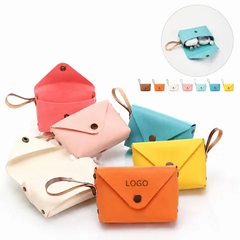 Compact PU Leather Travel Makeup Pouch with Magnetic Snap