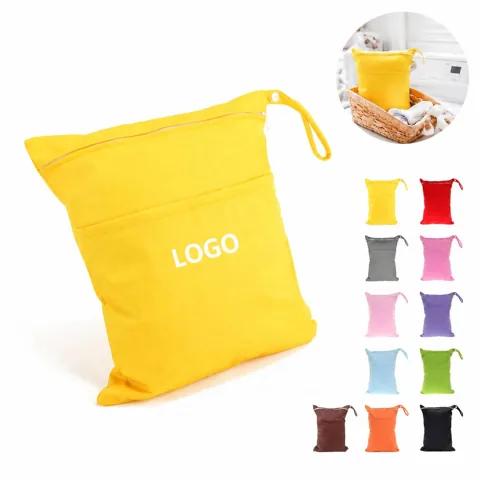 Waterproof Baby Diaper Organizer Pouch with Wet-Dry