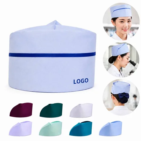 Polyester Cotton Nurse Cap Breathable Unisex Quick-Dry
