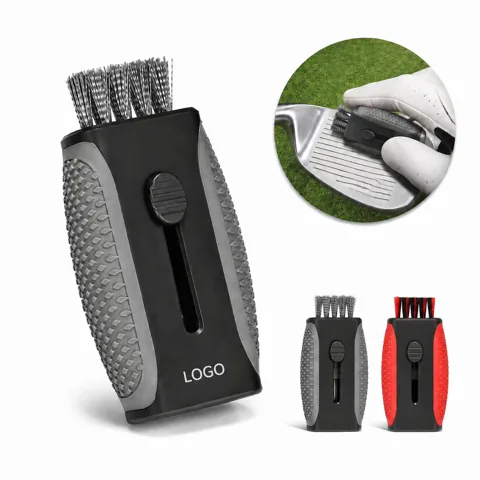 Retractable Golf Shoe Groove Cleaning Brush with Steel Wire