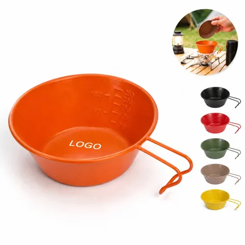 Stainless Steel Camping Bowl with Measuring Marks