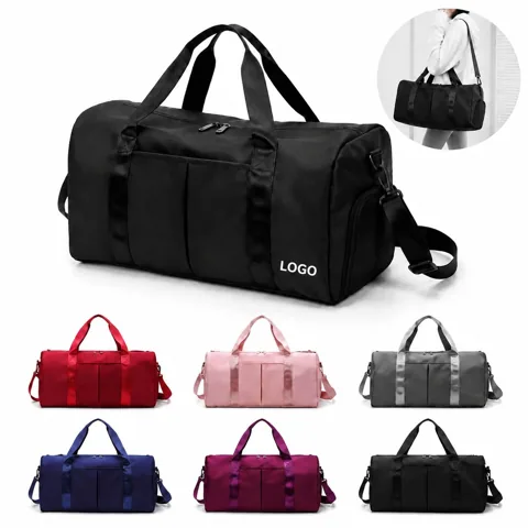 Heavy Duty Oxford Gym Duffel Bag with Shoe Compartment
