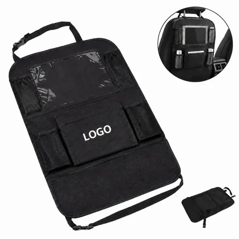 Rear Seat Car Organizer with 8 Compartments, Antislip Base