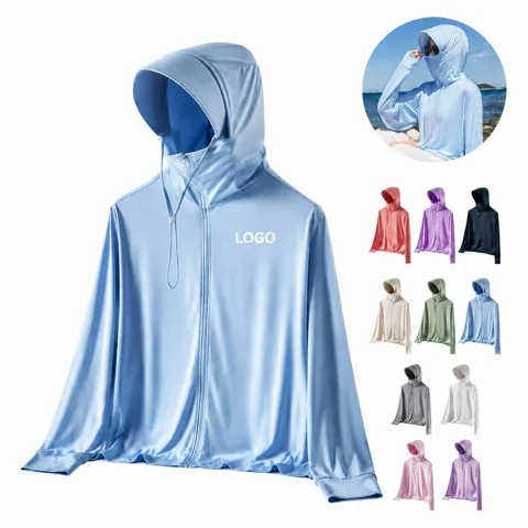 Cool Touch UV Shield Hooded Jacket with Detachable Wide Brim