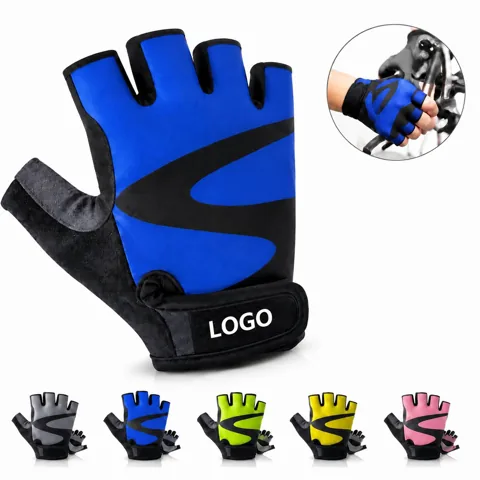 Breathable Half Finger Workout Gloves with Grip Pads for Gym