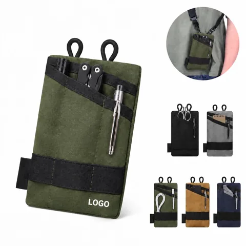 Compact Everyday Organizer Pouch with Multi-Compartment